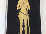 une image représentant un livre sur lequel figure une femme tenant une épée