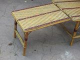 two tables that are sitting on the ground
