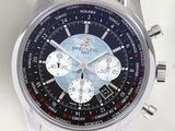 a close up of a watch with a world map on the face