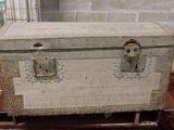 a trunk that is sitting on top of a table