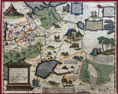 une vieille carte d'un pays sur laquelle figurent de nombreuses personnes