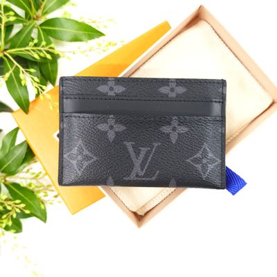 louis vuitton card case in black