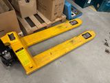 two pallets that are sitting on the floor in a warehouse