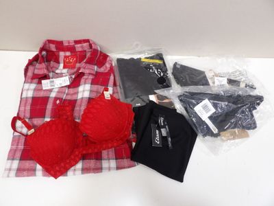 a red bralet, a red bralet, a red bralet, and a black bra