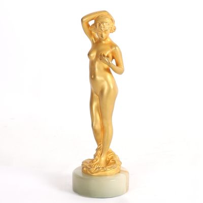 SCULPTURE "LA BAIGNEUSE" d'Alexandre Auguste CARON (1857-193…