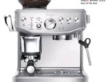 Machine à café Brevillel en acier inoxydable avec fonction expresso et cappuccino