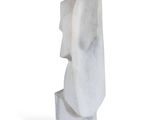 marble sculpture of a man ' s head on a white background