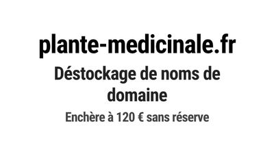 Nom de domaine plante-medicinale.