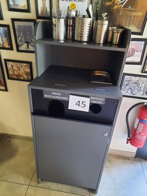 an image of a kitchen that has a fire extinguisher in it