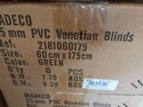a cardboard box with a label on it sitting on a table