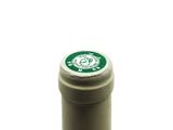 a close up of a bottle of wine on a white background