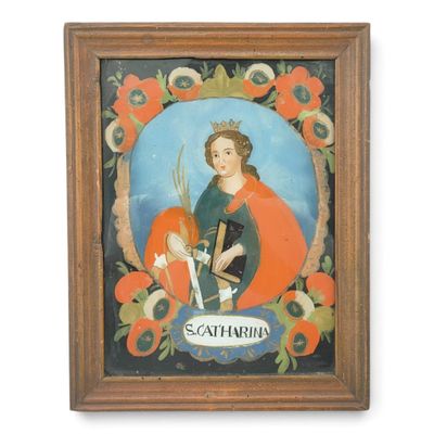 an old picture of a woman holding a sword in a frame