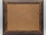 an old wooden picture frame with a brown background