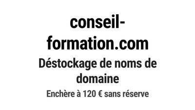 Nom de domaine conseil-formation.