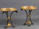 pair of 19th century french ormolu and giled metal side tables