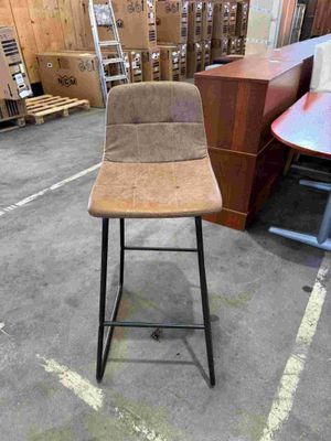 4 Tabourets hauts tissus marron - Frais de vente volontaire 22.8% TTC - Photo 1