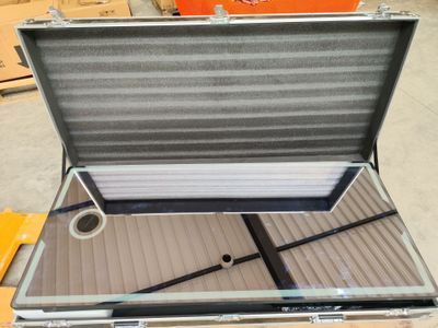 a suitcase that is sitting on a table
