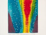 an image of a painting of a rainbow on a white background