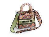 Mini-sac Christian Dior rose et vert à imprimé floral
