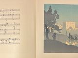 an open book with a picture of a man and a woman