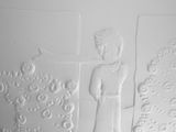 un dessin représentant un homme et une femme sur le mur