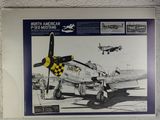 a picture of a picture of a plane on the wall