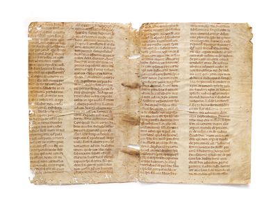 a piece of parchment with writing on it