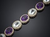 an amethorate and diamond bracelet