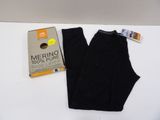 Leggings de sous-vêtement « mermino » 100 % pur, couleur noire