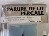 packaging of a bed with two pillows and a pillow case in it