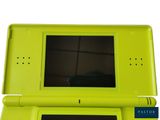 a yellow nintendo ds game console with a black screen