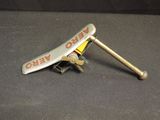 a toy airplane that is sitting on a table