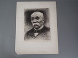 une vieille photo en noir et blanc représentant un homme moustachu