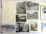 an open book with a bunch of old photos on it