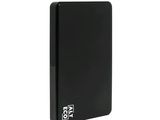 an image of a black power bank with a white logo on it