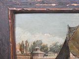 a picture of a painting of a sailboat on the water