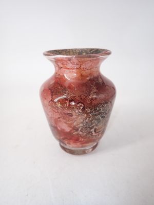 Vase en verre laqué, H. 8,5cm - Photo 1