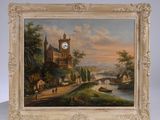 une photo d'un tableau sur lequel figure une horloge