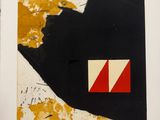 une image représentant une œuvre d'art sur laquelle figure un drapeau rouge et blanc