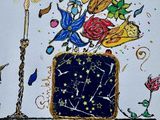 an image of a painting of a vase with flowers in it