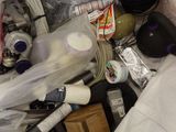 a plastic bag full of various items in it