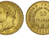 une pièce d'or ornée d'une tête de femme