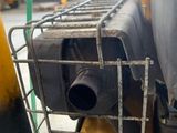 a close up of a truck with a metal cage