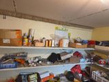 a room with a lot of food on the shelves