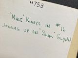 a note written on a piece of paper that says mike kuvs in it