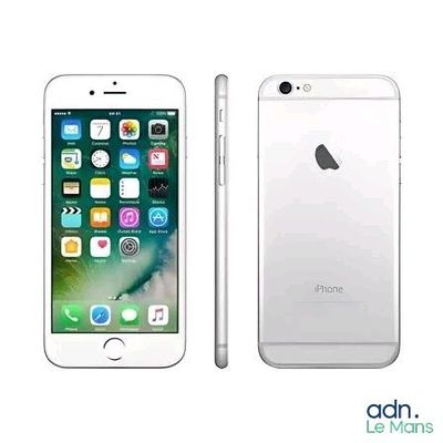 an image of a white iphone with an apple logo next to it