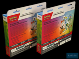 two boxes of nintendo wii games on a black background