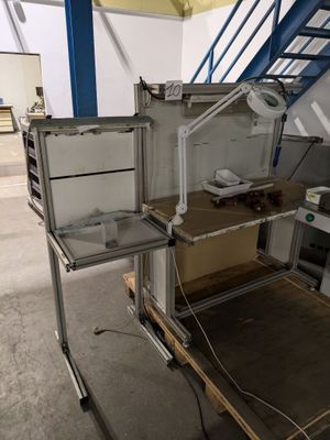 2 établis en aluminium et mélaminé avec éclairage intégré - Photo 1