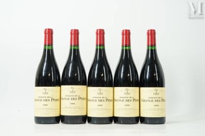 six bottles of wine are lined up on a table