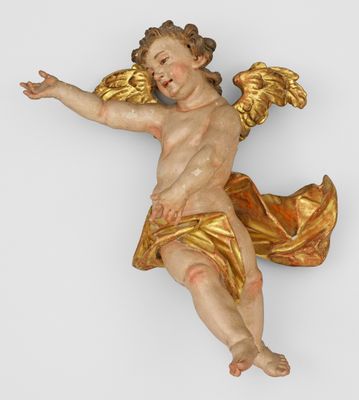 une image représentant une statue d'ange sur fond blanc